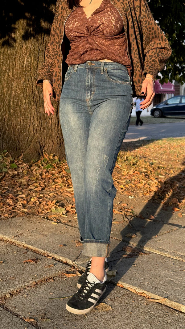 JEANS A GAMBA DRITTA ELASTICIZZATO-ALASKA