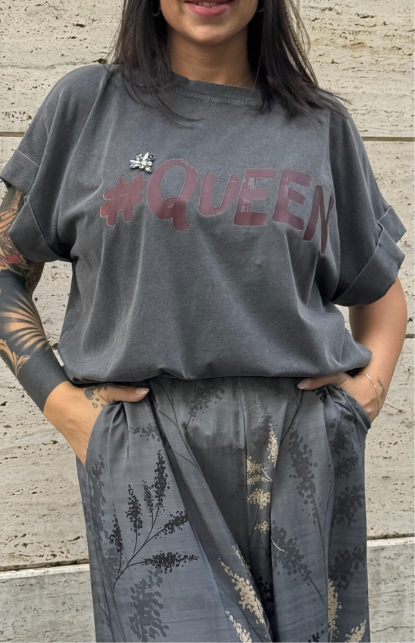 T-SHIRT CON STAMPA QUEEN