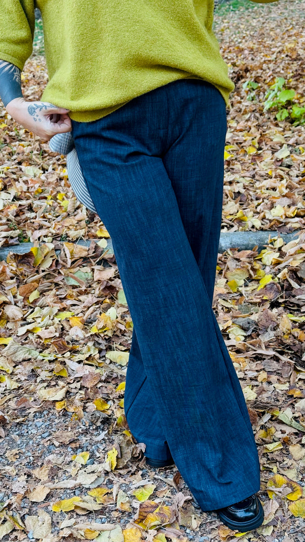 PANTALONE TELA JEANS PALAZZO