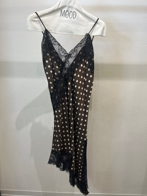 ABITO SOTTOVESTE VISCOSA  POIS CON PIZZO