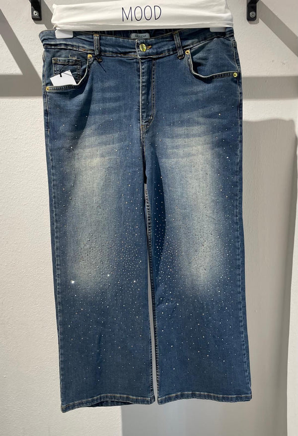 JEANS ELASTICIZZATO DRITTO C/STRASS